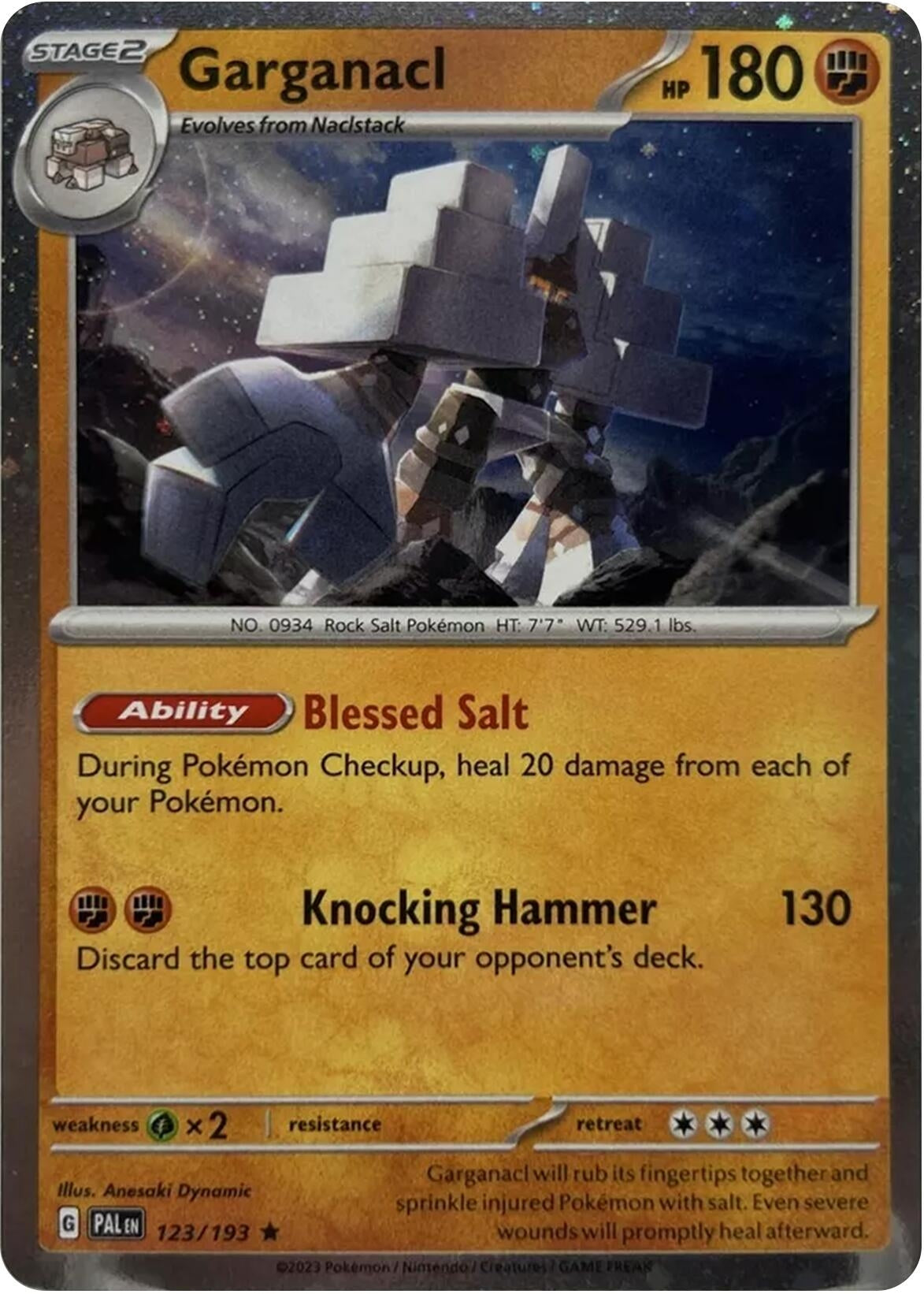 Image for Garganacl (Cosmos Holo) (123/193) [Blister Exclusives] - Pokemon