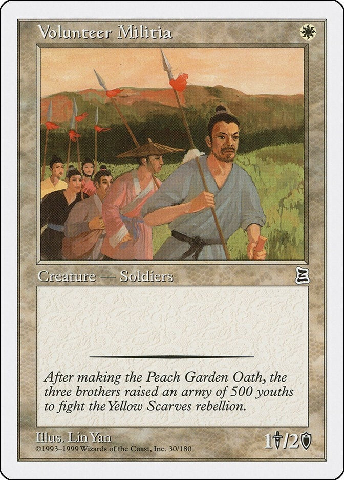 Image for Volunteer Militia (30) [Portal Three Kingdoms] - Magic: The Gathering
