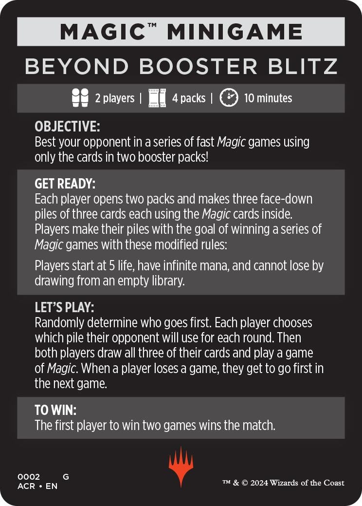 Image for Magic Minigame: Beyond Booster Blitz (2) [Universes Beyond: Assassin's Creed] - Magic: The Gathering