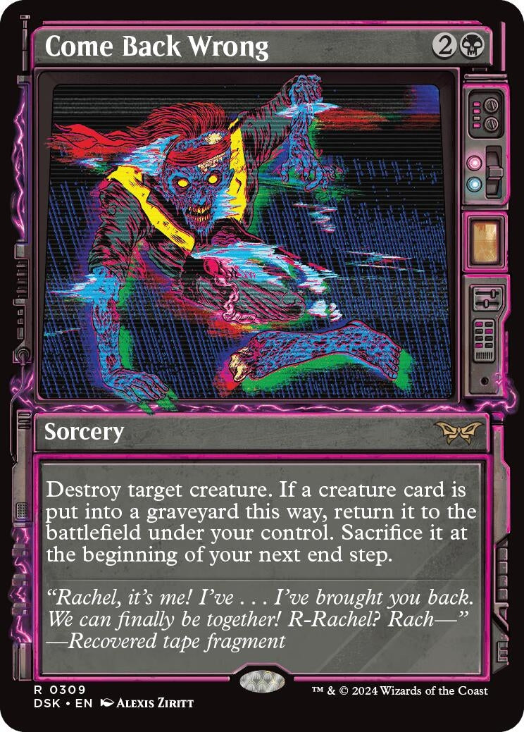 Image for Come Back Wrong (Showcase) (309) [Duskmourn: House of Horror] - Magic: The Gathering