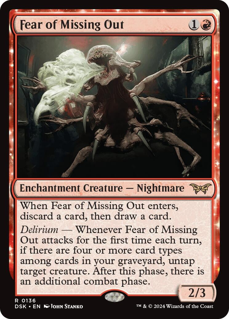 Image for Fear of Missing Out (136) [Duskmourn: House of Horror] - Magic: The Gathering