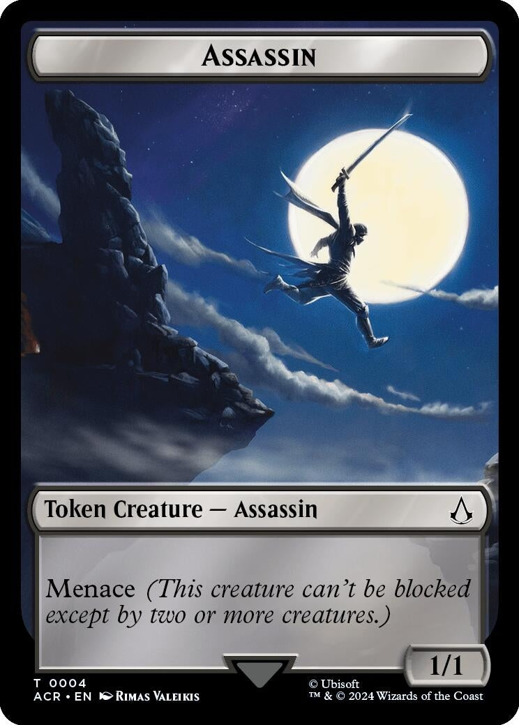 Image for Assassin // Copy Double-Sided Token (4 // 1) [Universes Beyond: Assassin's Creed] - Magic: The Gathering
