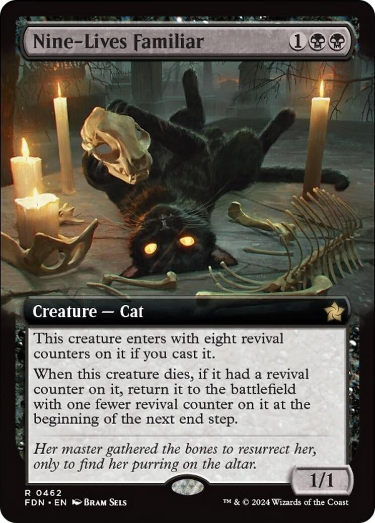 Image for Nine-Lives Familiar (Extended Art) (462) [Foundations] - Magic: The Gathering