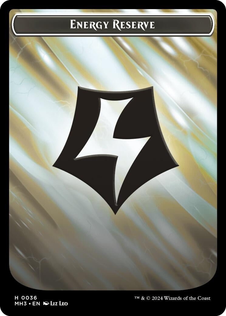 Image for Energy Reserve (Ripple Foil) // Servo Double-Sided Token (36 // 33) [Modern Horizons 3] - Magic: The Gathering