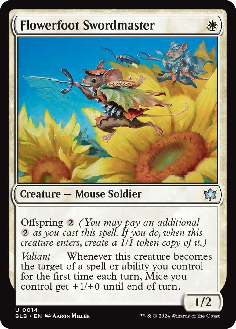 Image for Flowerfoot Swordmaster (14) [Bloomburrow] - Magic: The Gathering