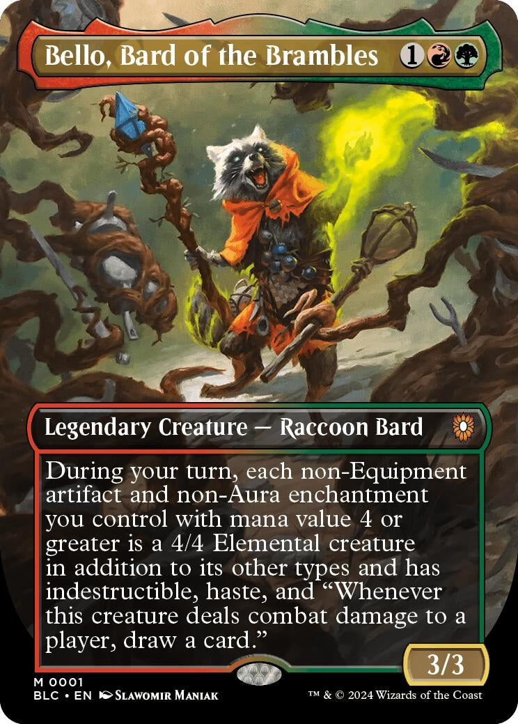 Image for Bello, Bard of the Brambles (Borderless) (1) [Bloomburrow] - Magic: The Gathering