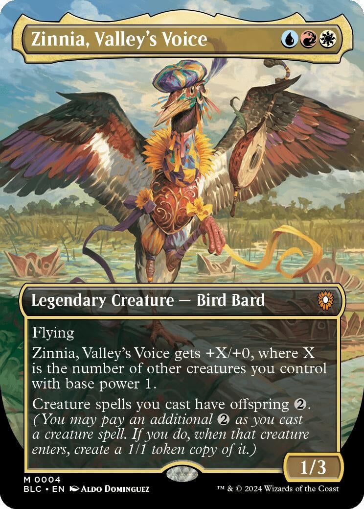 Image for Zinnia, Valley's Voice (Borderless) (4) [Bloomburrow] - Magic: The Gathering