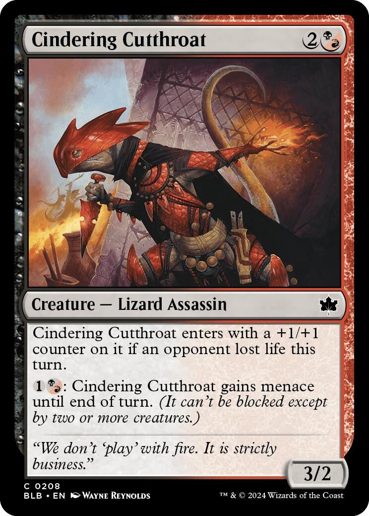 Image for Cindering Cutthroat (208) [Bloomburrow] - Magic: The Gathering