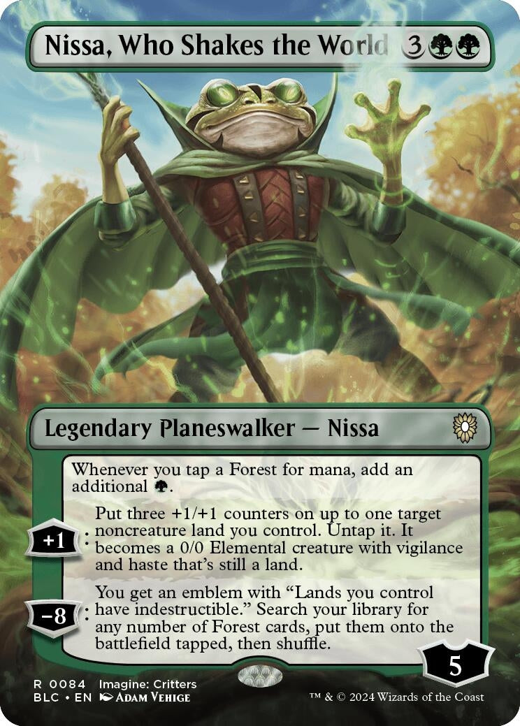 Image for Nissa, Who Shakes the World (Borderless) (84) [Bloomburrow] - Magic: The Gathering