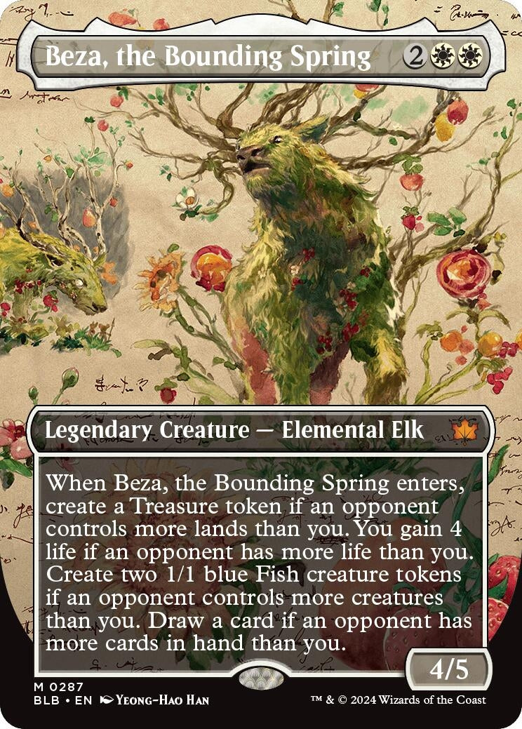Image for Beza, the Bounding Spring (Borderless) (287) [Bloomburrow] - Magic: The Gathering