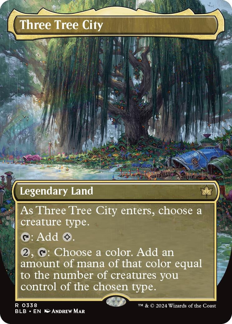 Image for Three Tree City (Borderless) (0338) (338) [Bloomburrow] - Magic: The Gathering