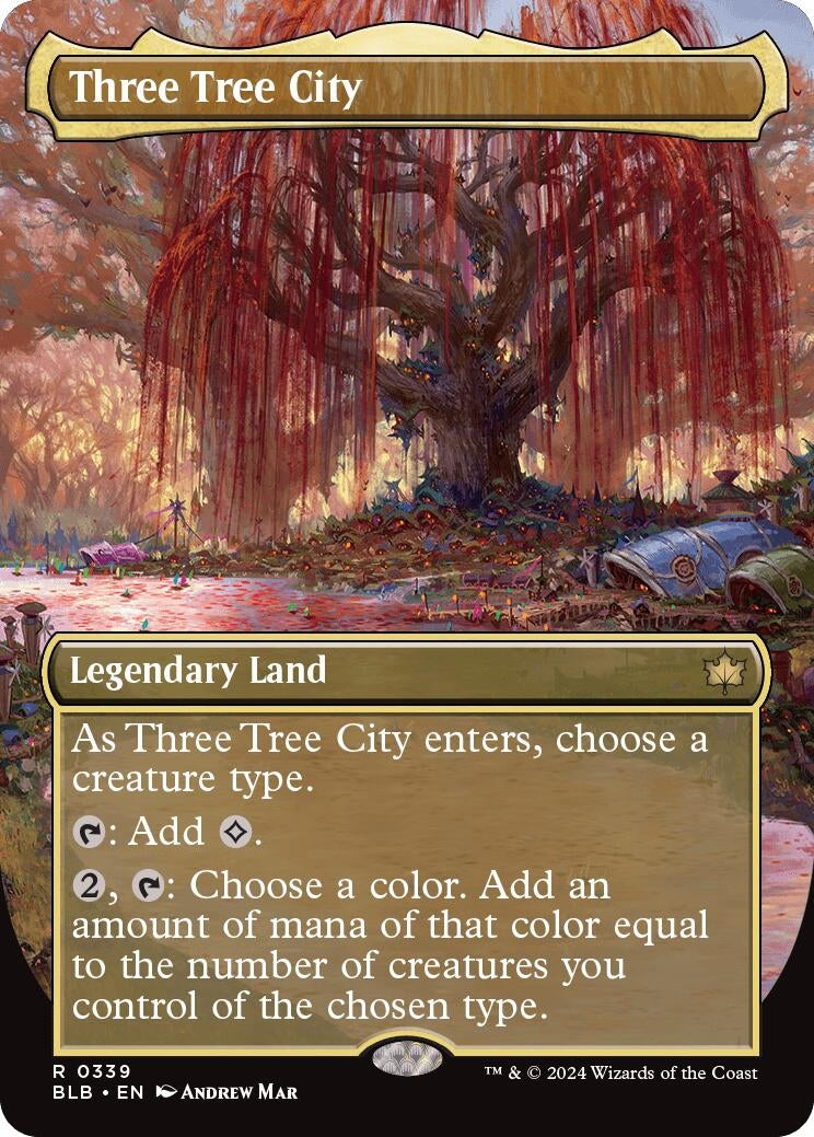 Image for Three Tree City (Borderless) (0339) (339) [Bloomburrow] - Magic: The Gathering
