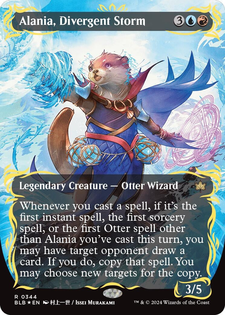 Image for Alania, Divergent Storm (Borderless) (Raised Foil) (344) [Bloomburrow] - Magic: The Gathering