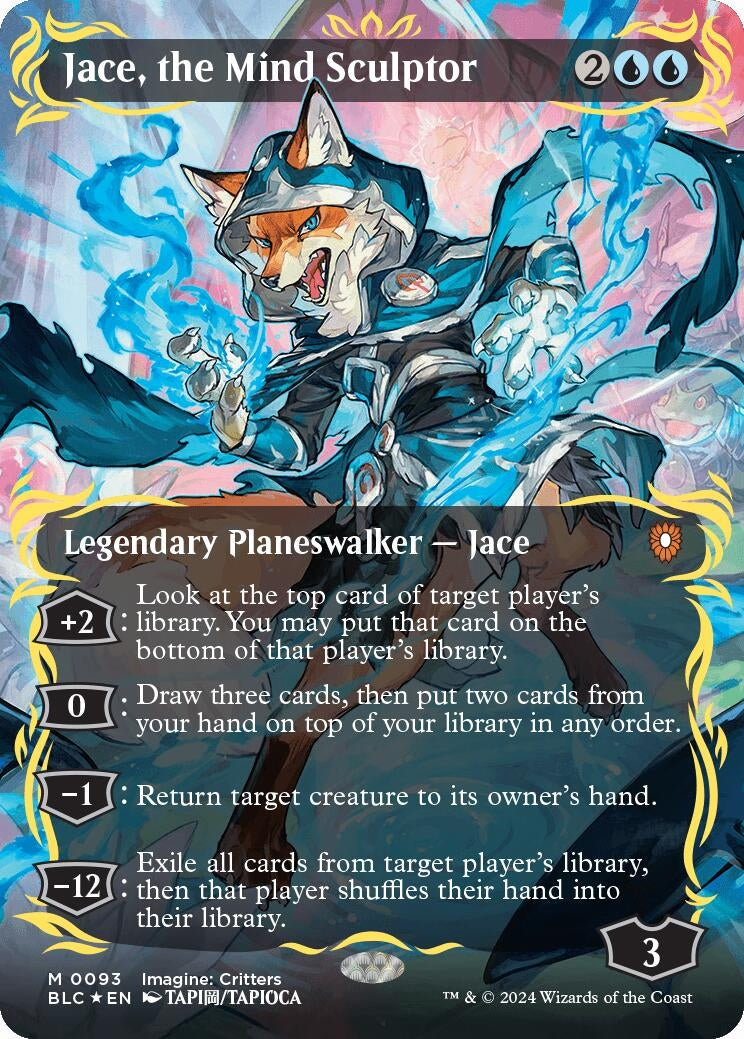 Image for Jace, the Mind Sculptor (Borderless) (Raised Foil) (93) [Bloomburrow] - Magic: The Gathering