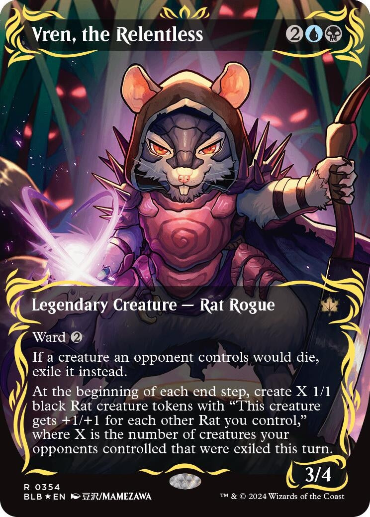 Image for Vren, the Relentless (Borderless) (Raised Foil) (354) [Bloomburrow] - Magic: The Gathering