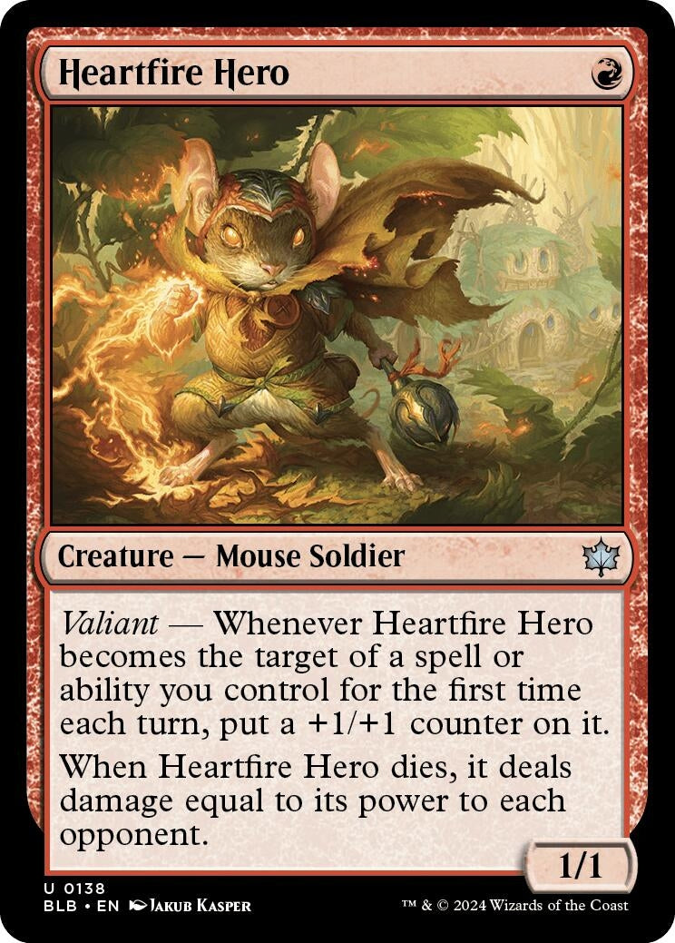 Image for Heartfire Hero (138) [Bloomburrow] - Magic: The Gathering