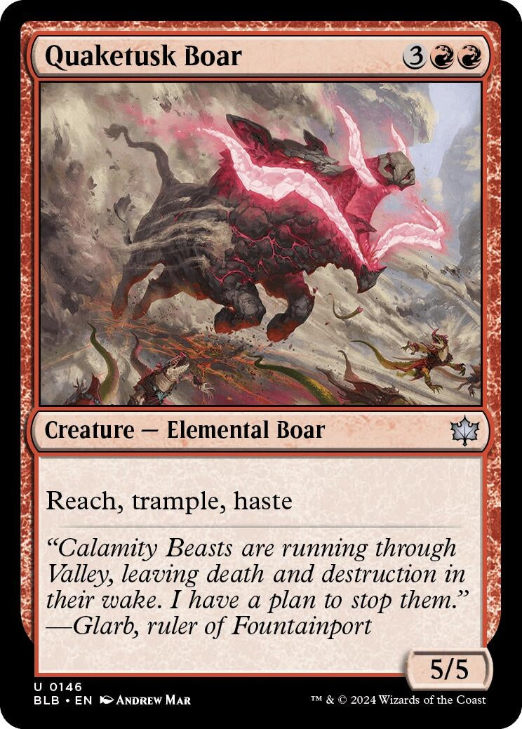 Image for Quaketusk Boar (146) [Bloomburrow] - Magic: The Gathering