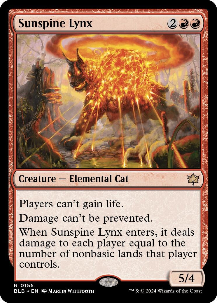 Image for Sunspine Lynx (155) [Bloomburrow] - Magic: The Gathering