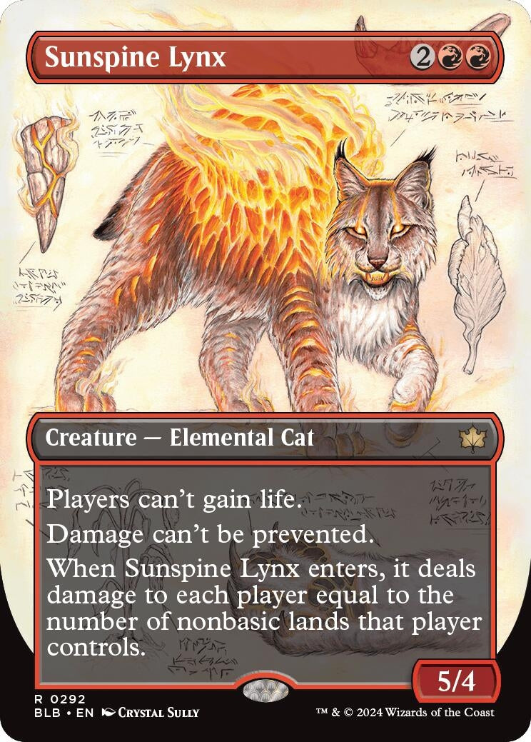 Image for Sunspine Lynx (Borderless) (292) [Bloomburrow] - Magic: The Gathering