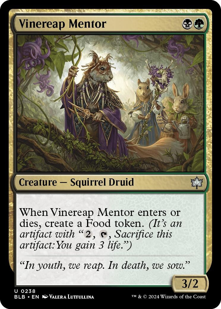 Image for Vinereap Mentor (238) [Bloomburrow] - Magic: The Gathering