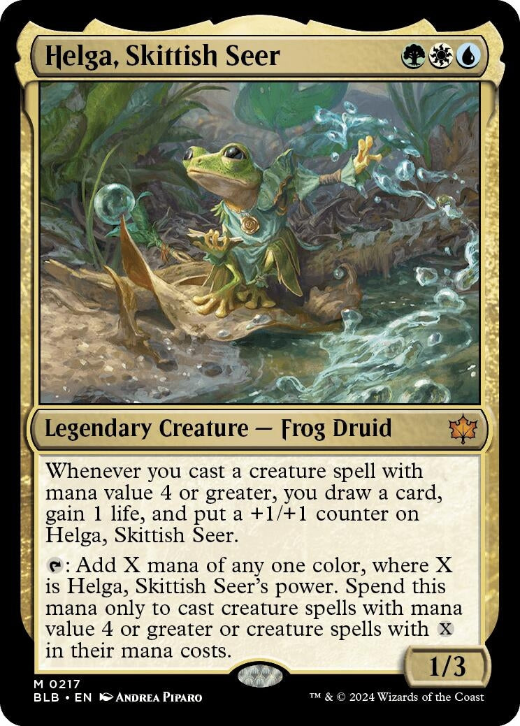 Image for Helga, Skittish Seer (217) [Bloomburrow] - Magic: The Gathering