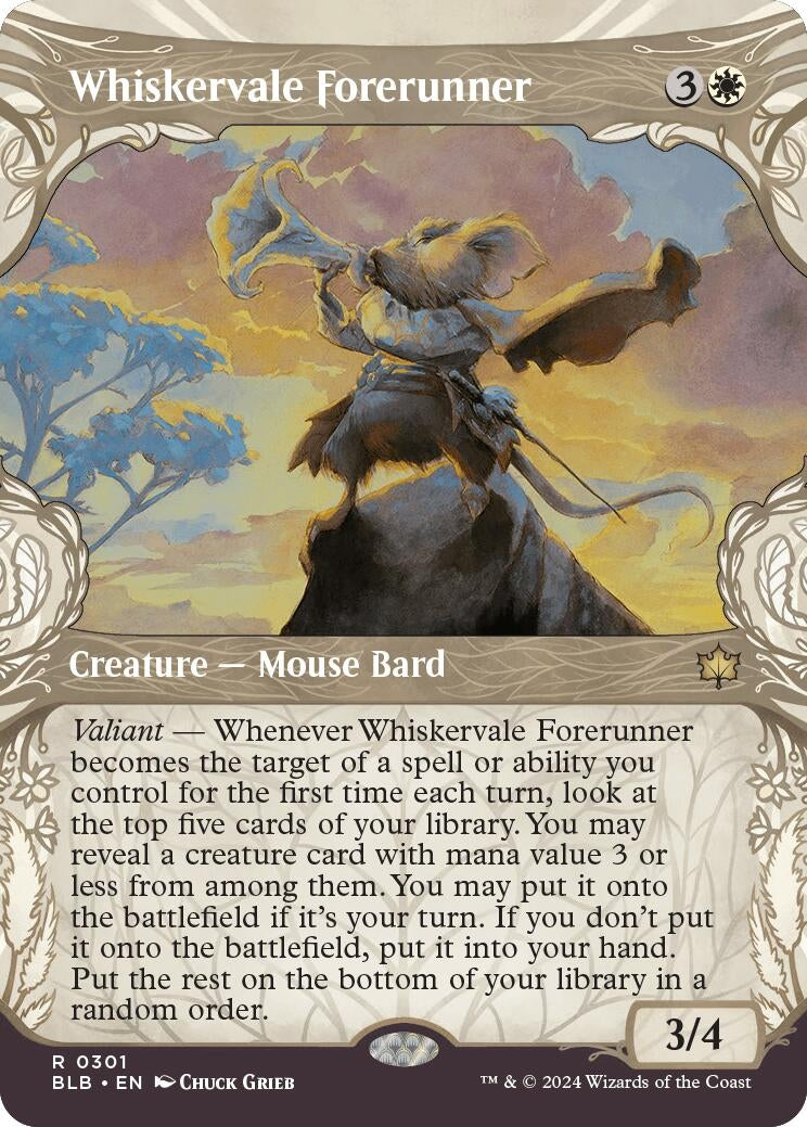Image for Whiskervale Forerunner (Showcase) (301) [Bloomburrow] - Magic: The Gathering