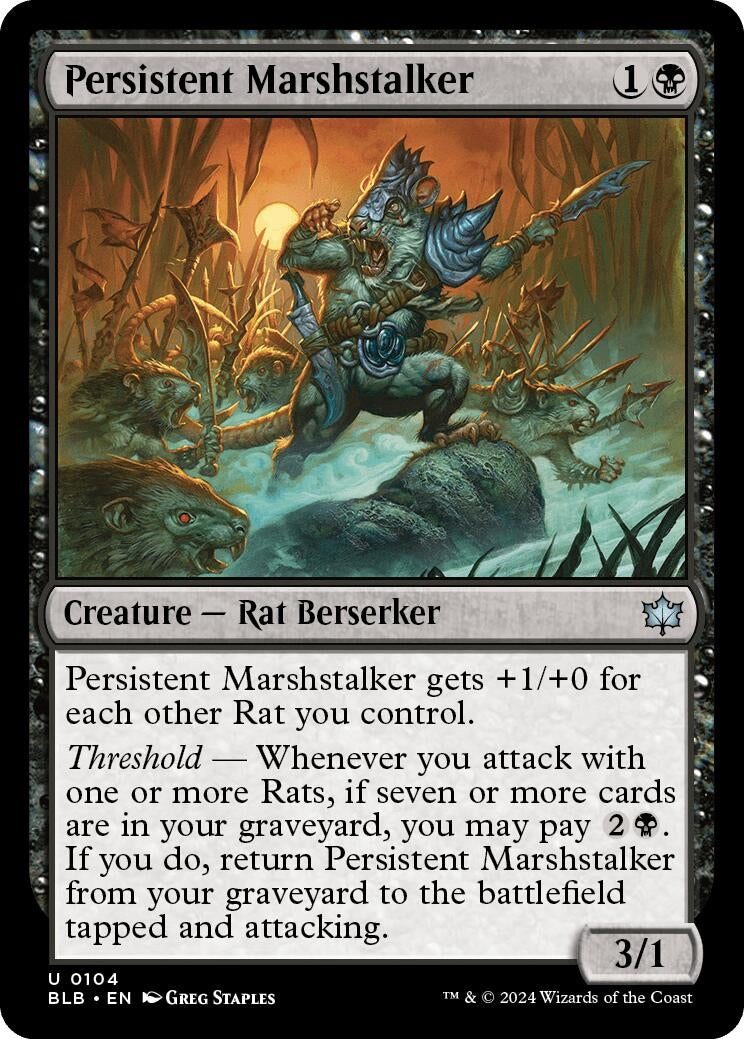 Image for Persistent Marshstalker (104) [Bloomburrow] - Magic: The Gathering
