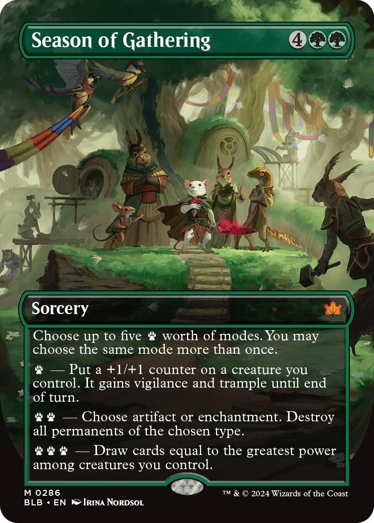 Image for Season of Gathering (Borderless) (286) [Bloomburrow] - Magic: The Gathering