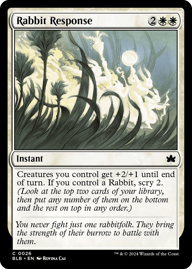 Image for Rabbit Response (26) [Bloomburrow] - Magic: The Gathering