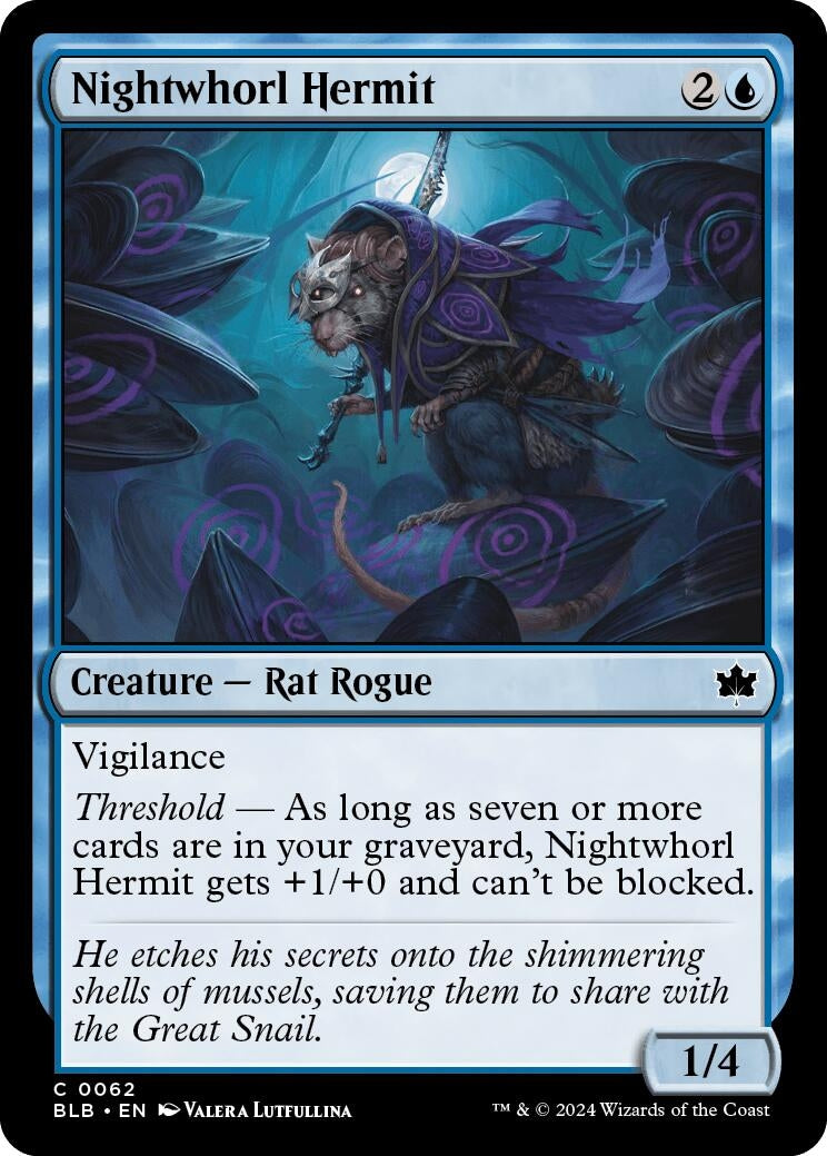 Image for Nightwhorl Hermit (62) [Bloomburrow] - Magic: The Gathering