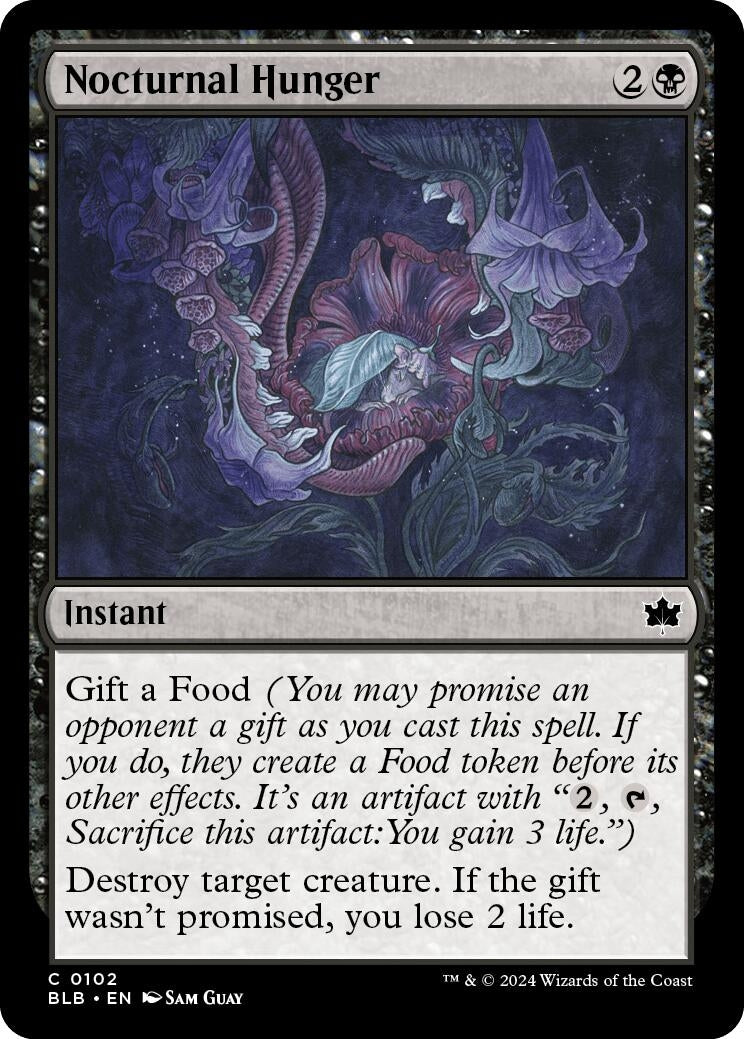 Image for Nocturnal Hunger (102) [Bloomburrow] - Magic: The Gathering