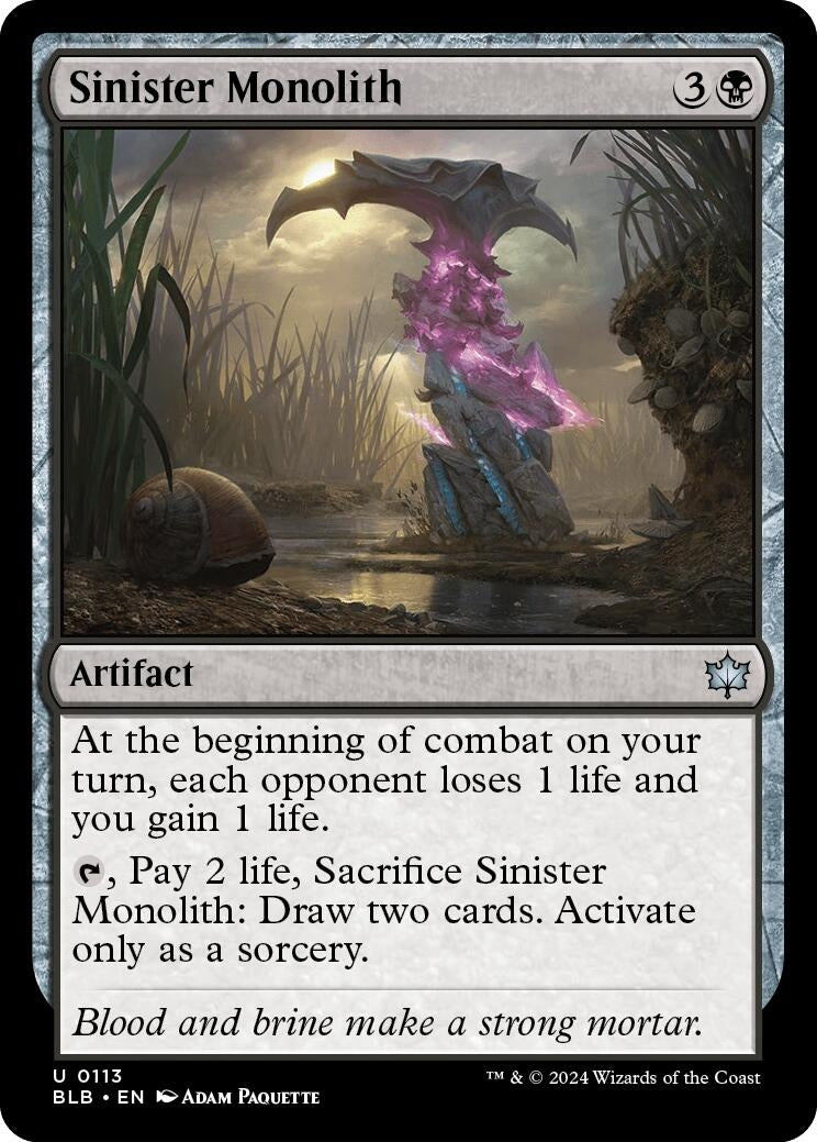 Image for Sinister Monolith (113) [Bloomburrow] - Magic: The Gathering
