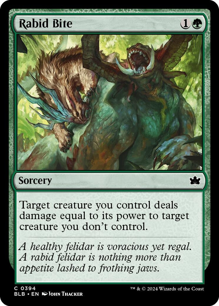 Image for Rabid Bite (394) [Bloomburrow] - Magic: The Gathering