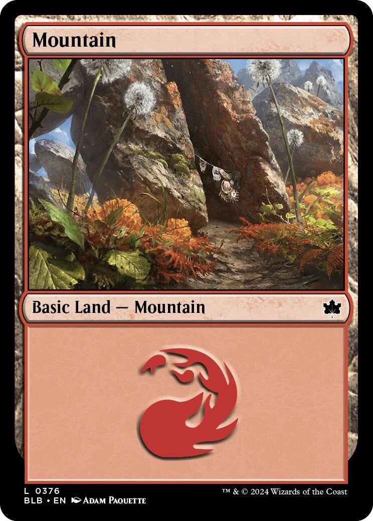 Image for Mountain (0376) (376) [Bloomburrow] - Magic: The Gathering