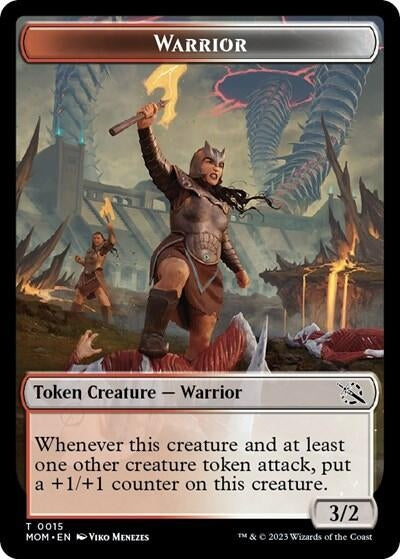 Image for Warrior // Phyrexian Hydra (0012) Double-Sided Token (15 // 12) [March of the Machine] - Magic: The Gathering