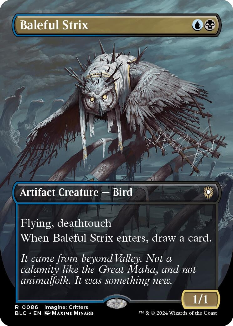 Image for Baleful Strix (Borderless) (86) [Bloomburrow] - Magic: The Gathering