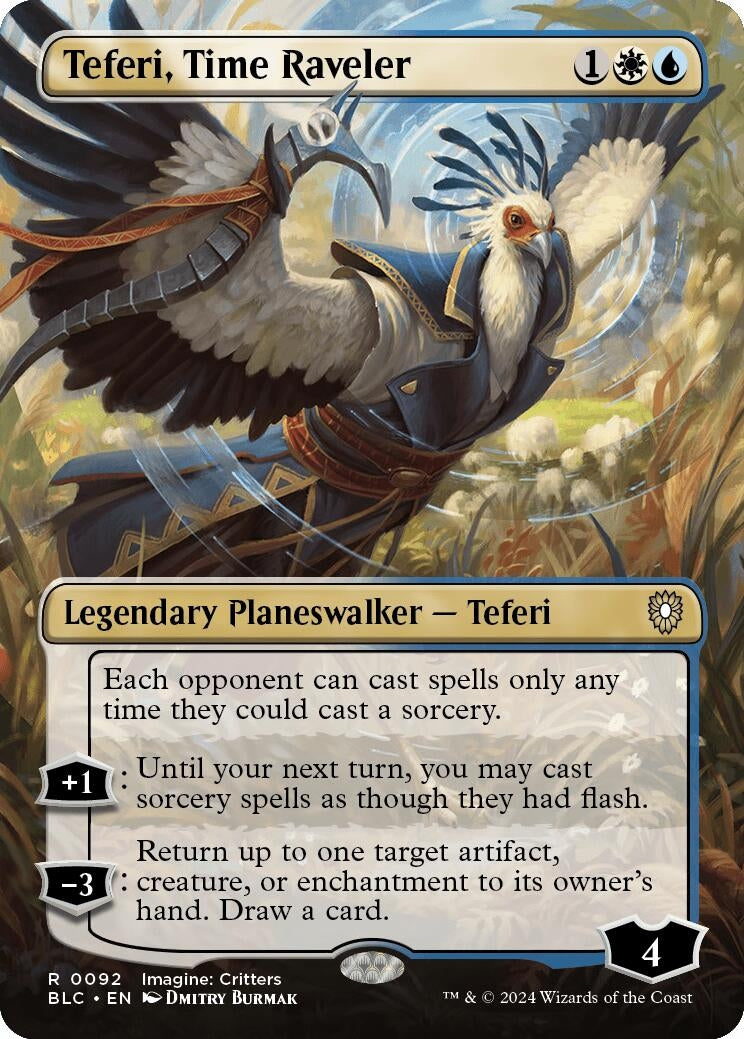 Image for Teferi, Time Raveler (Borderless) (92) [Bloomburrow] - Magic: The Gathering
