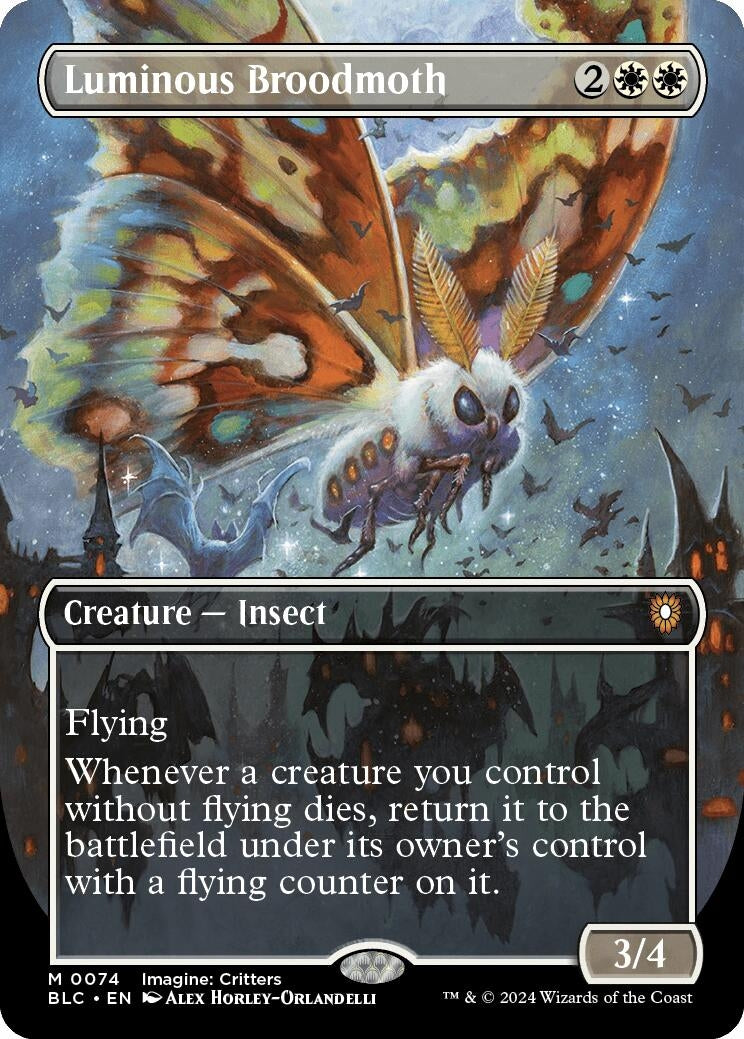 Image for Luminous Broodmoth (Borderless) (74) [Bloomburrow] - Magic: The Gathering
