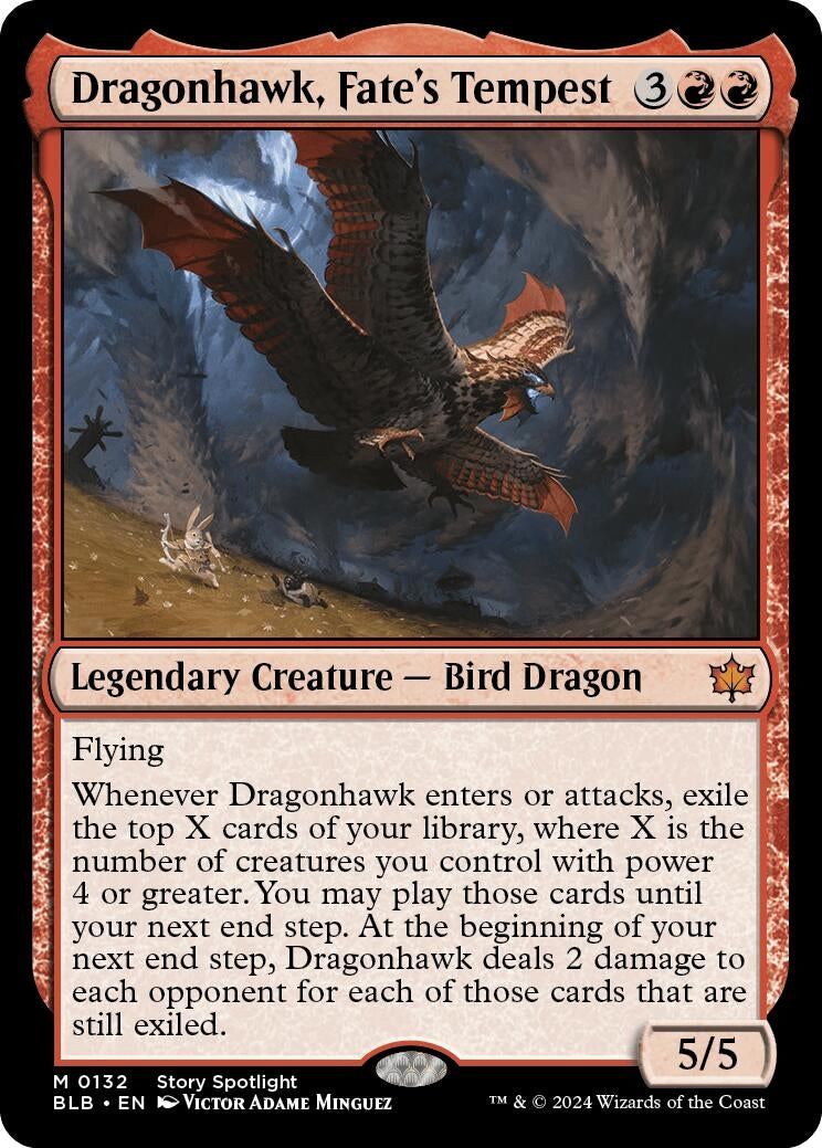 Image for Dragonhawk, Fate's Tempest (132) [Bloomburrow] - Magic: The Gathering