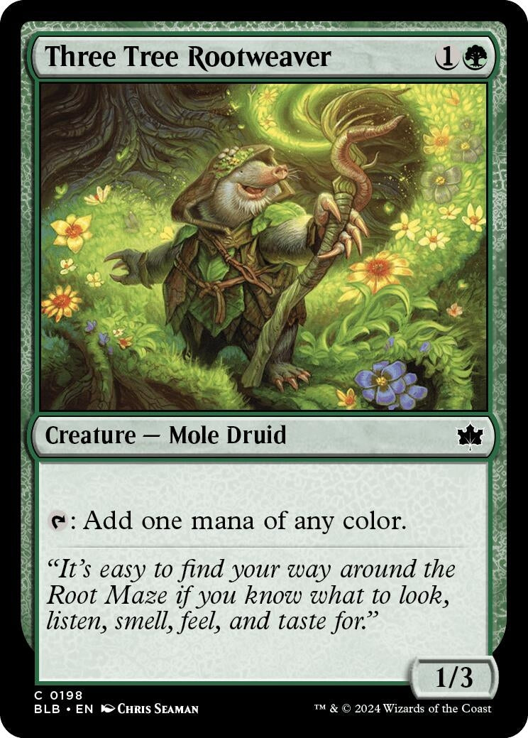Image for Three Tree Rootweaver (198) [Bloomburrow] - Magic: The Gathering