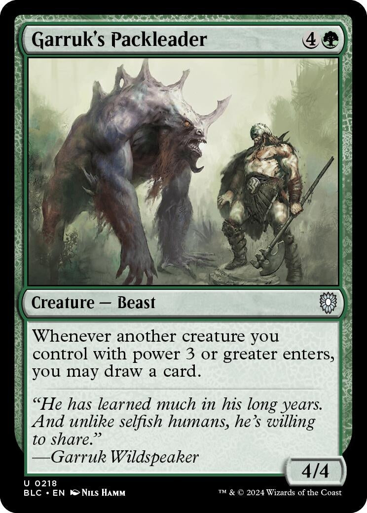 Image for Garruk's Packleader (218) [Bloomburrow] - Magic: The Gathering