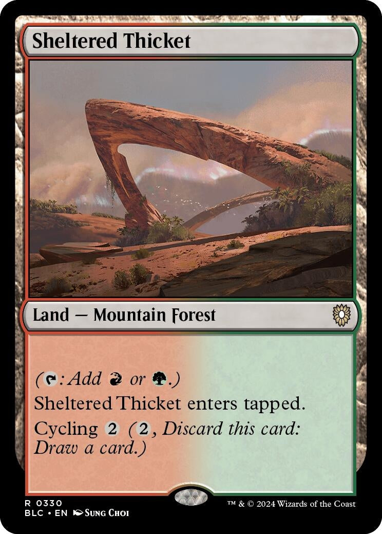 Image for Sheltered Thicket (330) [Bloomburrow] - Magic: The Gathering