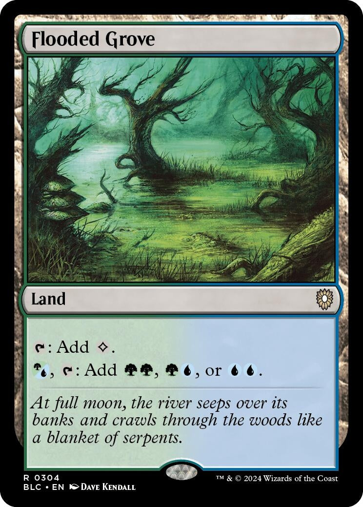 Image for Flooded Grove (304) [Bloomburrow] - Magic: The Gathering