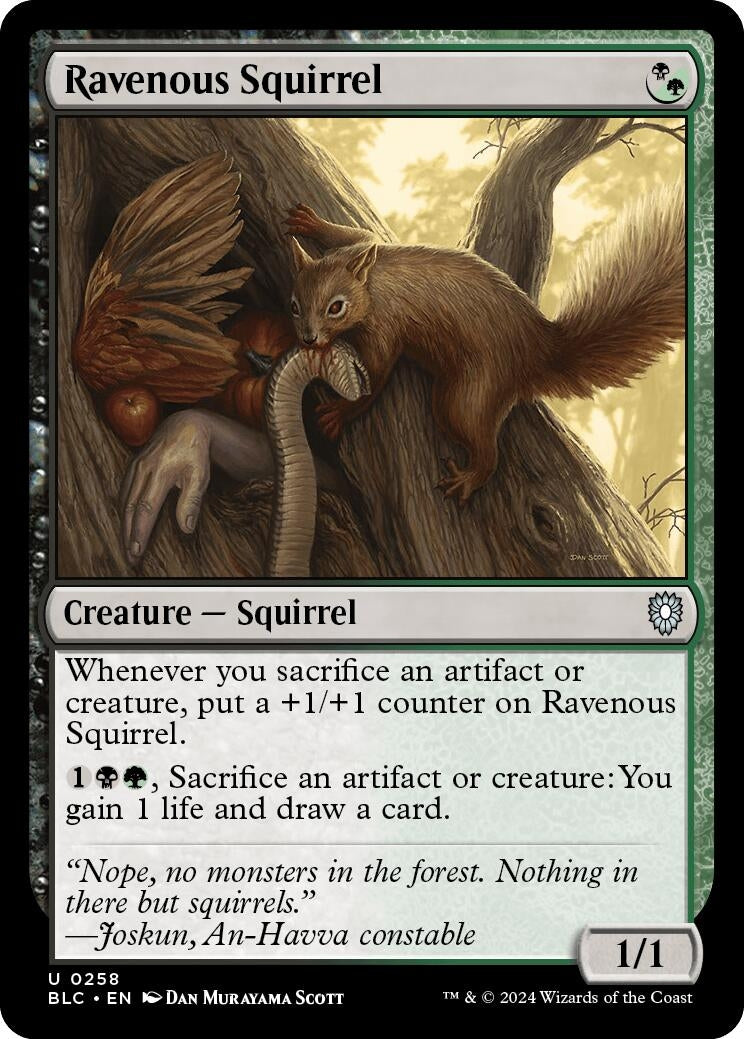 Image for Ravenous Squirrel (258) [Bloomburrow] - Magic: The Gathering