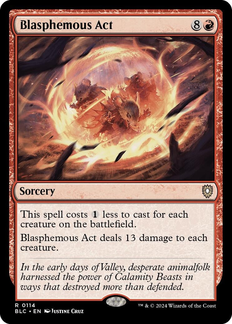 Image for Blasphemous Act (114) [Bloomburrow] - Magic: The Gathering