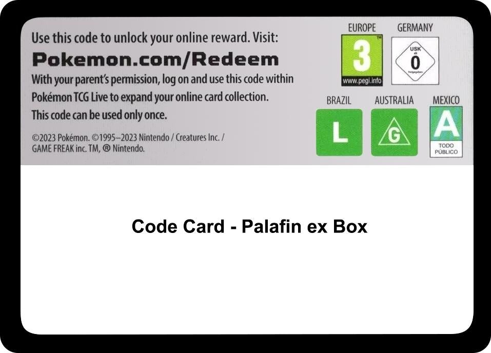 Image for Code Card - Palafin ex Box [Miscellaneous Cards & Products] - Pokemon