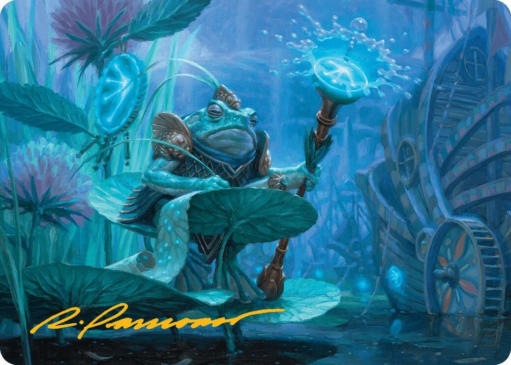 Image for Dour Port-Mage Art Card (Gold-Stamped Signature) (5) [Bloomburrow] - Magic: The Gathering