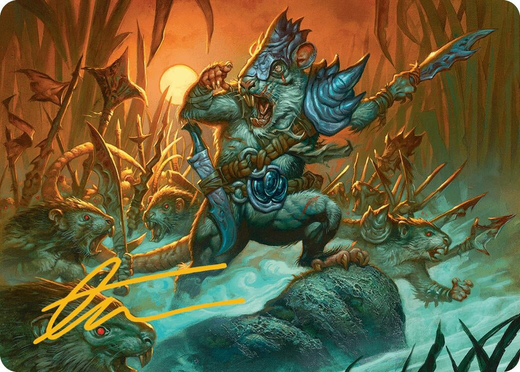 Image for Persistent Marshstalker Art Card (Gold-Stamped Signature) (14) [Bloomburrow] - Magic: The Gathering