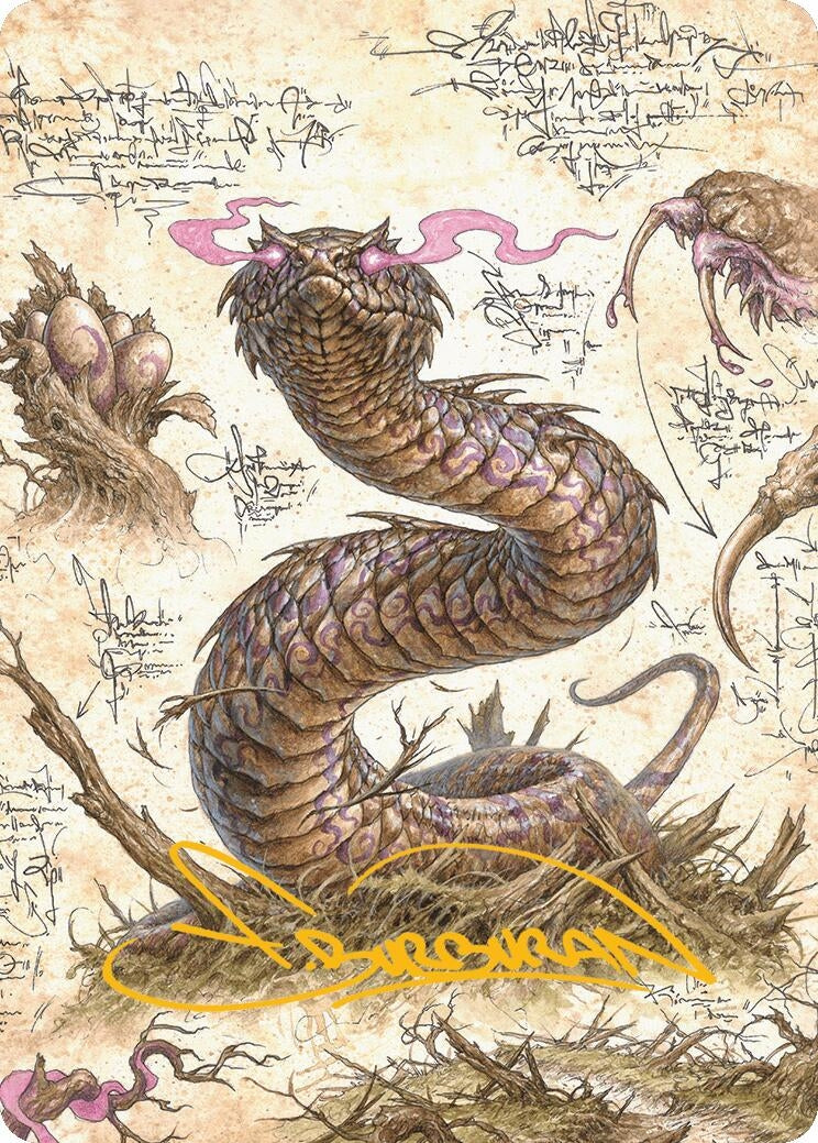 Image for Rottenmouth Viper Art Card (Gold-Stamped Signature) (36) [Bloomburrow] - Magic: The Gathering
