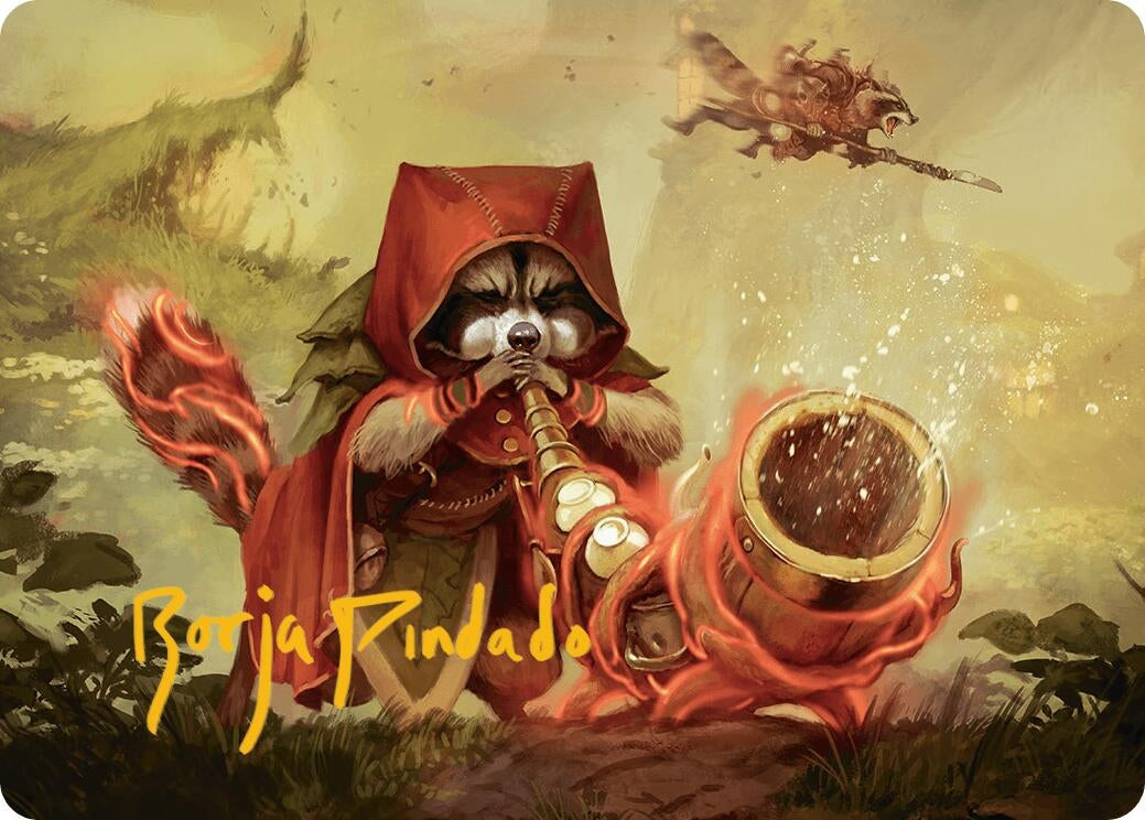 Image for Raccoon Rallier Art Card (Gold-Stamped Signature) (20) [Bloomburrow] - Magic: The Gathering